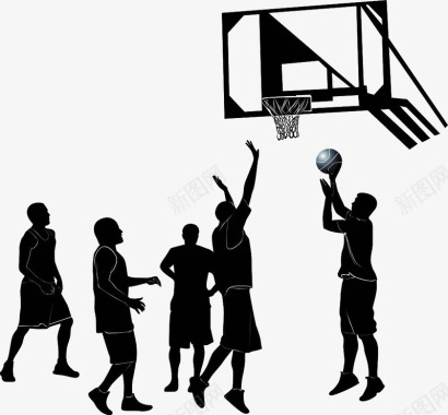 篮球标志黑色立体NBA训练图标图标