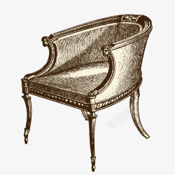 欧式复古木制椅素材