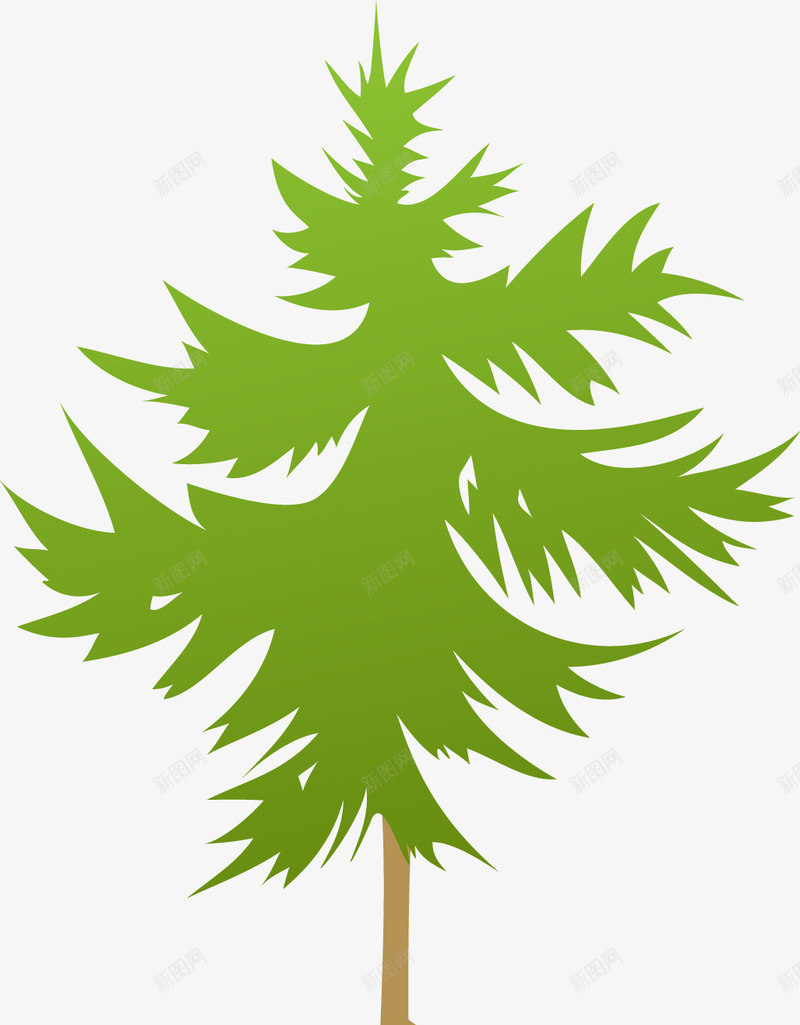树元素png免抠素材_88icon https://88icon.com 卡通 大树 扁平化风格 植物 绿叶