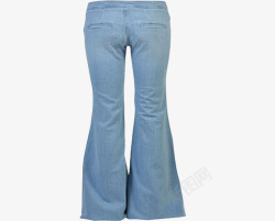 女款喇叭裤浅蓝色喇叭裤高清图片
