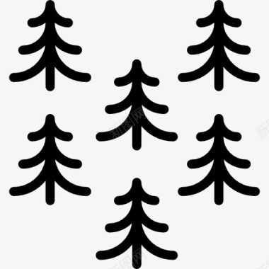 中国画松树松树图标图标