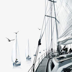 企业文化航海帆船素材