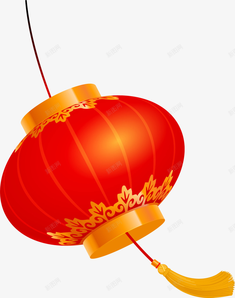 新年红色灯笼挂饰png免抠素材_88icon https://88icon.com 新年灯笼 新春灯笼 春节灯笼 灯笼挂饰 红色灯笼 黄色光晕