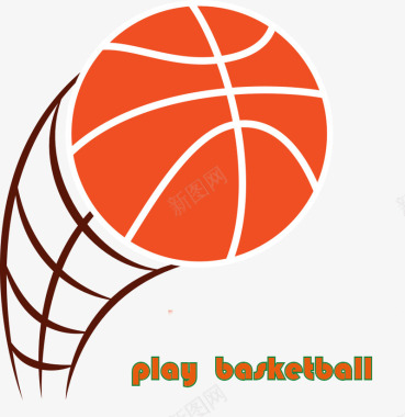 篮球筐创意动感篮球标志图标图标