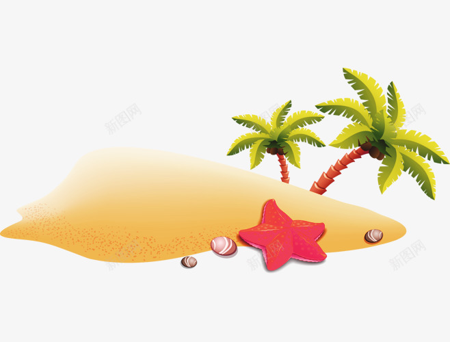 沙滩椰子树还行海滩png免抠素材_88icon https://88icon.com 椰子 沙滩 海滩 海滩椰子树