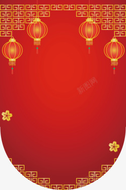 中国风新年促销吊旗素材