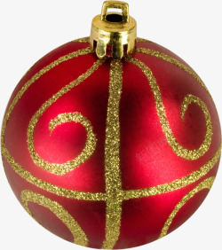 红色圣诞装饰球素材