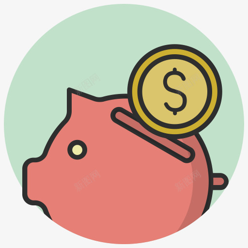 硬币钱猪储蓄罐节约店支付6png免抠素材_88icon https://88icon.com Coin bank money pig piggy saving 储蓄罐 猪 硬币 节约 钱