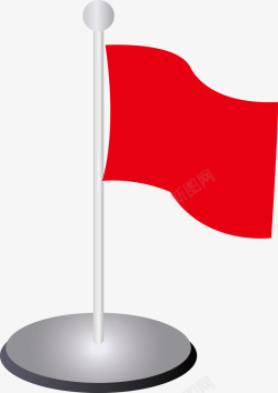 文本框漂浮红色旗子护卫队3D小人红色旗子图标高清图片