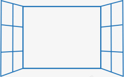 蓝色窗子窗子高清图片