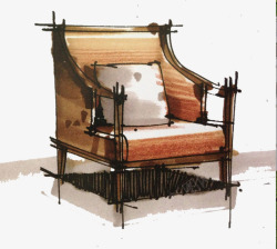 椅子沙发马克笔表现素材