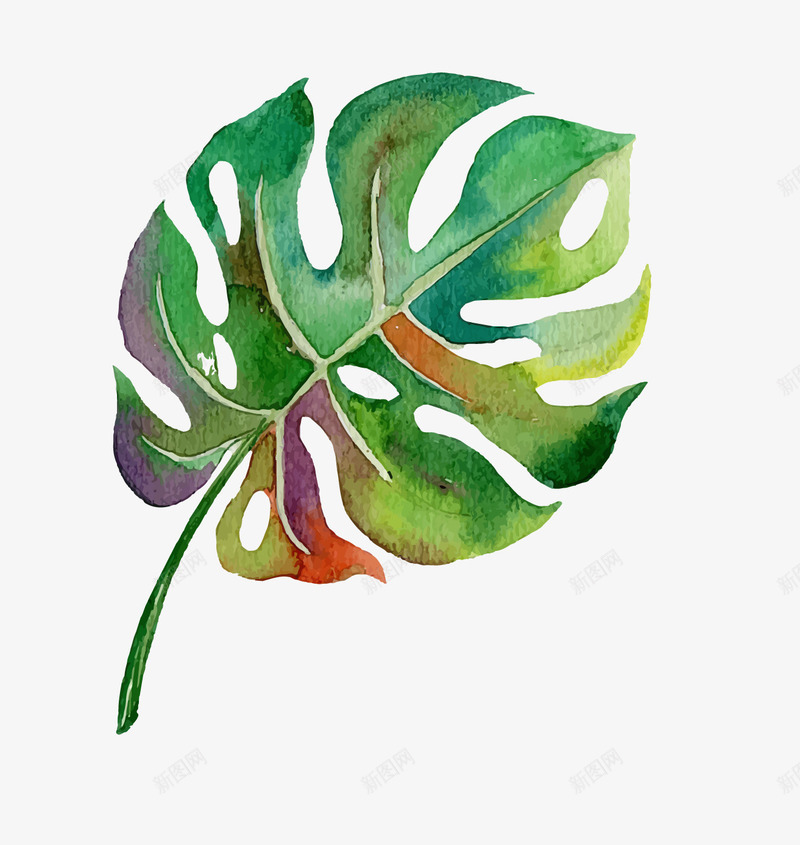 水墨绿色叶子图png免抠素材_88icon https://88icon.com 创意 卡通手绘 叶子 植物 水墨 水彩 漂浮 装饰