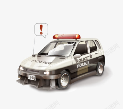 美团标志警察轿车图标图标
