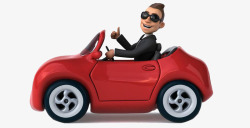 汽车和人开红色车子的男人高清图片