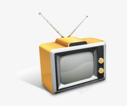 黑白网页旧时代电视机图标高清图片