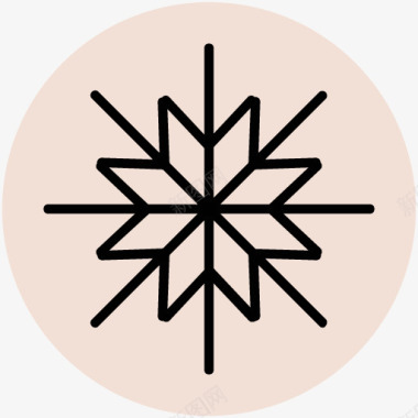 创意雪花节日节日背景雪花图标图标