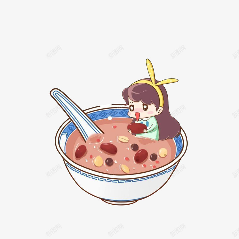 腊八粥里的可爱小女孩png免抠素材_88icon https://88icon.com 人物 卡通 可爱的 小女孩 腊八粥 腊八节