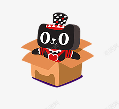 2018双11在礼品盒里的天猫形象LOG图标图标
