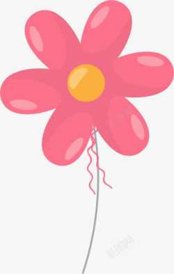 儿童节红色花朵气球素材