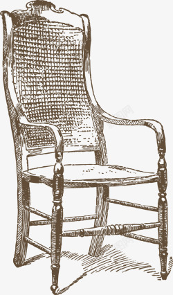 古典书房藤椅欧式古典藤椅装饰高清图片