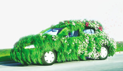 绿色环保创意汽车素材