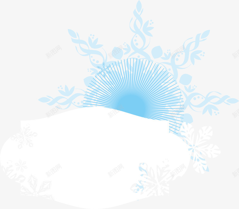 雪花冬季冰雪边框元素png免抠素材_88icon https://88icon.com 冬季 冬季雪花 冰雪边框 边框 雪花