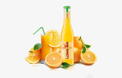 鲜橙果汁产品实物图素材