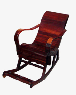 中国传统红酸枝老式摇椅素材