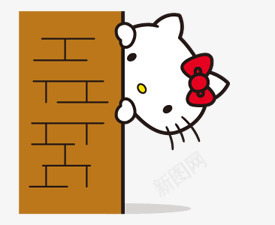 躲在墙壁后面的小猫png免抠素材_88icon https://88icon.com 后面 墙壁