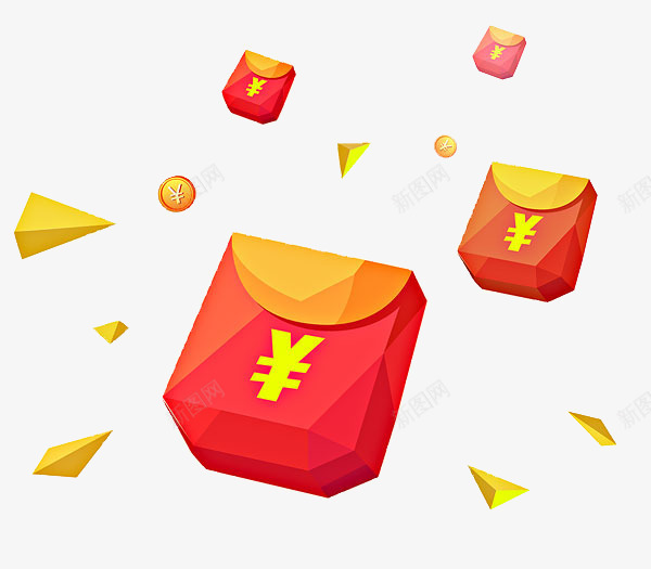 卡通漂浮的红包png免抠素材_88icon https://88icon.com 免抠红包 卡通 漂浮物 漂浮的红包 金币 飞翔的红包