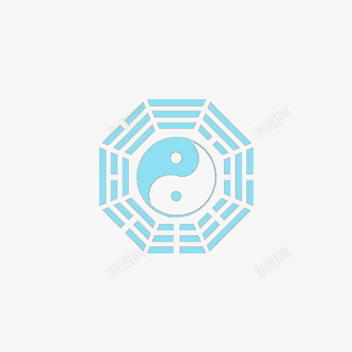 蓝色八卦图png免抠素材_88icon https://88icon.com 八卦图 八卦盘 卡通 手绘 易经八卦罗盘 环形 简图 蓝色的 阴阳图