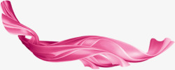 粉色卡通丝带装饰飘浮素材