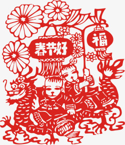中国风春节剪纸素材
