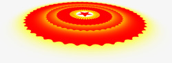 红色渐变光效星星装饰素材