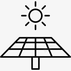 太阳能技术太阳能电池图标高清图片