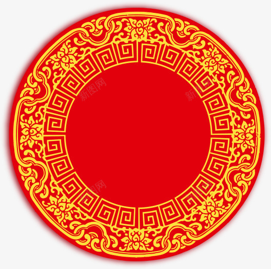 春节圆形花纹中国风花纹png免抠素材_88icon https://88icon.com 中国风 圆形 春节 花纹