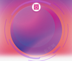 紫色圆球装饰图案素材