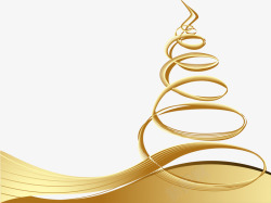 金色大树金色圣诞树框架高清图片