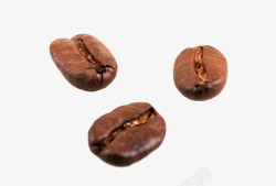 漂浮棕色咖啡豆素材