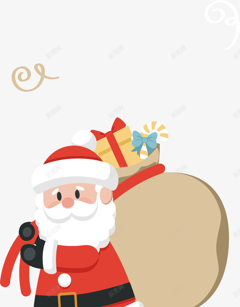 背着礼物的圣诞老人矢量图ai免抠素材_88icon https://88icon.com merryChristma merryChristmas 圣诞礼物 圣诞老人 圣诞节 矢量png 送礼物 矢量图