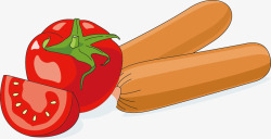 西红柿片矢量图素材