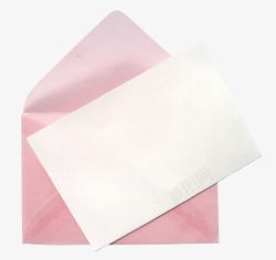 粉色信封信签纸素材