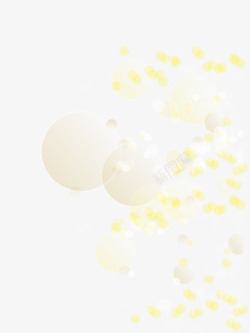黄色漂浮光圈素材