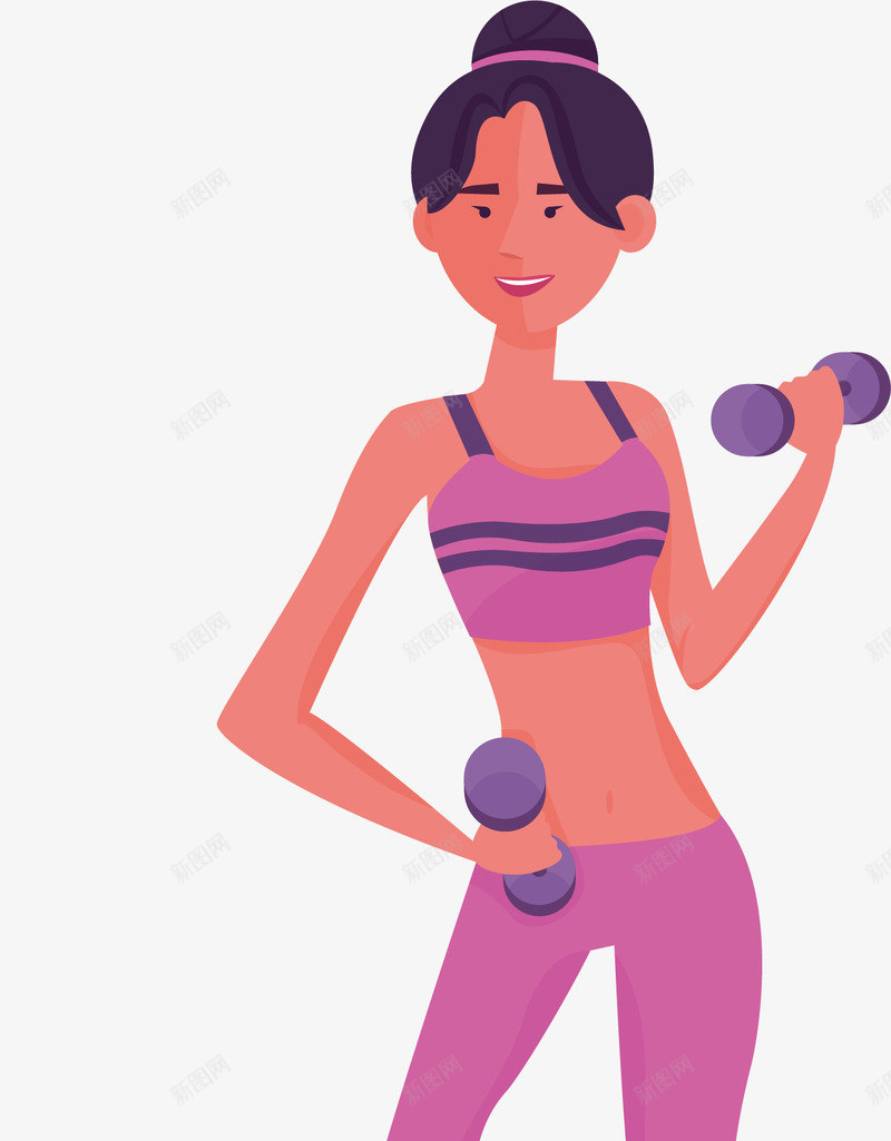 卡通丸子头举哑铃女士健身人物矢矢量图ai免抠素材_88icon https://88icon.com 丸子头 举哑铃女士 举重 体育 健身 健身房 卡通 卡通丸子头举哑铃女士健身人物矢量素材免费下载 器材 文体 活动 跑步机 运动 锻炼 矢量图