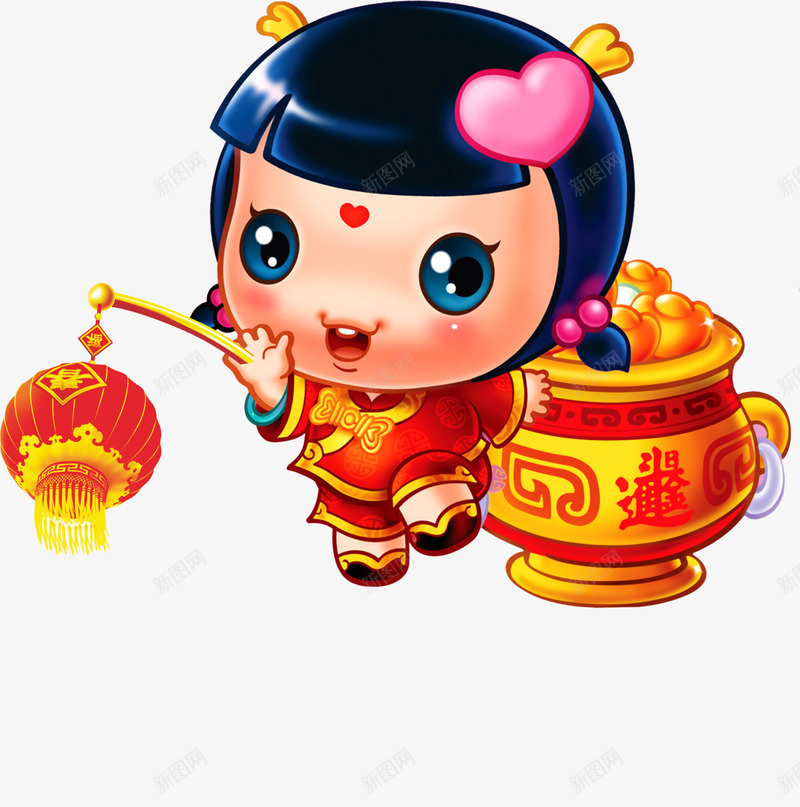 春节提灯笼的小女孩png免抠素材_88icon https://88icon.com 举灯 提灯笼的女孩 新年 新年快乐 春节 春节女孩 春节快乐