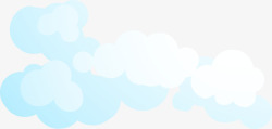云朵漂浮蓝色卡通云彩高清图片
