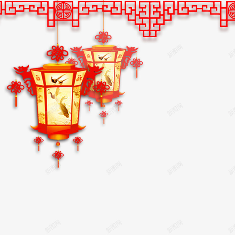 春节png免抠素材_88icon https://88icon.com 传统文化 唯美 字体设计 文字 汉字 灯笼 红色字体 红色灯笼 艺术字 艺术字设计 财神 边框