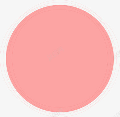 手绘粉色圆环图标图标