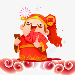 红色财神爷春节高清图片