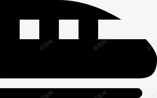 扁平商务火车标志矢量图图标图标